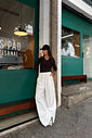 CALÇA PANTALONA RISCA DE GIZ LIA OFF WHITE