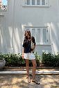 T-SHIRT ESTONADA LISA PRETA