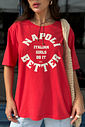 T-SHIRT ESTONADA NAPOLI BETTER VERMELHO