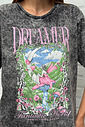 PRÉ-VENDA T-SHIRT ESTONADA DREAMER FANTASTIC PRETO MARMORIZADO VINTAGE
