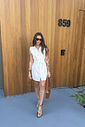 VESTIDO JEANS CURTO AGNES OFF WHITE VESTIDO JEANS CURTO AGNES OFF WHITE