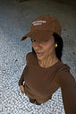 BLUSA MANGA LONGA COMFY MINIMAL MARROM TRUFADO