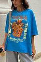 T-SHIRT OVERSIZED TROPICAL BANANA AZUL T-SHIRT OVERSIZED TROPICAL BANANA AZUL