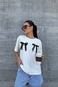 T-SHIRT ESTONADA LAÇOS HANDMADE (COM APLICAÇÃO) OFF WHITE