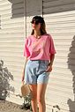 T-SHIRT ESTONADA SUNSET LOVER ROSA CREAM T-SHIRT ESTONADA SUNSET LOVER ROSA CREAM