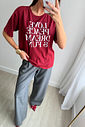 T-SHIRT ESTONADA LOVE AND FUN VINHO T-SHIRT ESTONADA LOVE AND FUN VINHO
