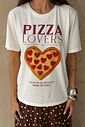 T-SHIRT ESTONADA PIZZA LOVERS OFF WHITE