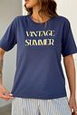 T-SHIRT ESTONADA VINTAGE SUMMER AZUL NAVY