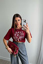 T-SHIRT ESTONADA LOVE AND FUN VINHO T-SHIRT ESTONADA LOVE AND FUN VINHO