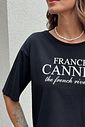 T-SHIRT ESTONADA FRANCE CANNES PRETA