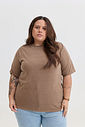 T-SHIRT ESTONADA LISA MARROM CAPPUCCINO