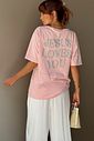 T-SHIRT ESTONADA JESUS LOVES ROSA CANDY