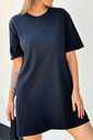 VESTIDO T-SHIRT LISO PRETO