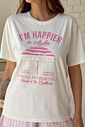 T-SHIRT ESTONADA HAPPIER IN ARUBA (COM APLIQUE) OFF WHITE T-SHIRT ESTONADA HAPPIER IN ARUBA (COM APLIQUE) OFF WHITE