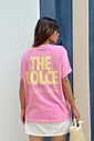 T-SHIRT OVERSIZED THE DOLCE (COM STRASS) ROSA CHICLETE