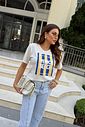 T-SHIRT ESTONADA VENICE BEACH ESTAMPA AZUL OFF WHITE