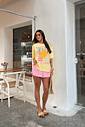 T-SHIRT OVERSIZED SUMMER BREEZE AMARELO MANTEIGA T-SHIRT OVERSIZED SUMMER BREEZE AMARELO MANTEIGA