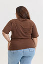 T-SHIRT ESTONADA LISA MARROM CAFÉ