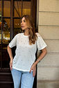 T-SHIRT ESTONADA PONTOS DE LUZ OFF WHITE
