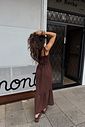 VESTIDO MIDI PATY MARROM