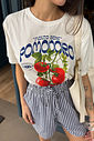 T-SHIRT ESTONADA POMODORO OFF WHITE