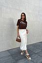 T-SHIRT ESTONADA BASIC CHIC MARROM CHOCOLATE