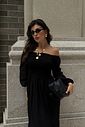 VESTIDO MIDI BARBARA LISO PRETO
