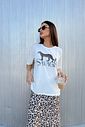T-SHIRT ESTONADA SAVAGE ONCINHA OFF WHITE
