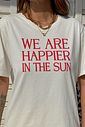 T-SHIRT ESTONADA WE ARE HAPPIER OFF WHITE T-SHIRT ESTONADA WE ARE HAPPIER OFF WHITE