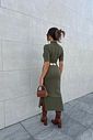 VESTIDO MIDI CANELADO SENSE VERDE OLIVA VESTIDO MIDI CANELADO SENSE VERDE OLIVA