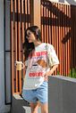 T-SHIRT OVERSIZED PARIS COFFEE OFF WHITE