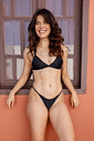Top Lua Preto Lyon + Calcinha Dupla Preto Lyon Top Lua Preto Lyon + Calcinha Dupla Preto Lyon