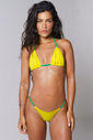 Cortininha Móvel Brasil Amarelo + Calcinha Dupla Brasil Amarelo