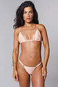 Cortininha Móvel Salmão+ Calcinha Bronze Salmão Cortininha Móvel Salmão+ Calcinha Bronze Salmão