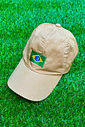 Boné Bege Bandeira Brasil