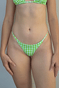 Calcinha Dupla Xadrez Verde