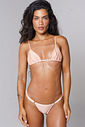 Top Sol Salmão + Calcinha Bronze Salmão