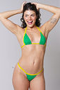Biquíni de Fita Brasil Verde  - top fita + calcinha fita