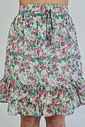 SAIA CURTA FLORAL ROSAS LISS PRETTY GIRL