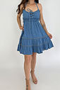 VESTIDO JEANS CURTO BOHO GRETA PRETTY GIRL VESTIDO JEANS CURTO BOHO GRETA PRETTY GIRL