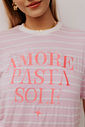 T-Shirt Feminina Viscolycra Amore Pasta Sole Sophia Listrada Lilas
