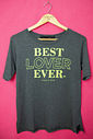 T-Shirt Feminina Viscolycra Best Lover Mescla Escuro