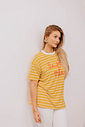 T-Shirt Feminina Viscolycra La Dolce Vita Sophia Listrada Amarela