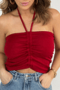 Cropped com Alça Ajustável Daiane Vermelho