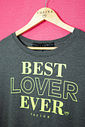 T-Shirt Feminina Viscolycra Best Lover Mescla Escuro