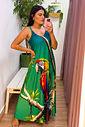 VESTIDO FLUITY - FUNDO VERDE ARARA