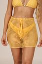 SAIA CROCHÊ CURTA - AMARELA SAIA CROCHÊ CURTA - AMARELA