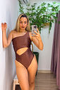 MAIÔ NULA MANGA - MARROM