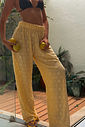 CALÇA FLORA - AMARELO