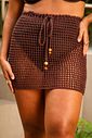 SAIA CROCHÊ CURTA - MARROM